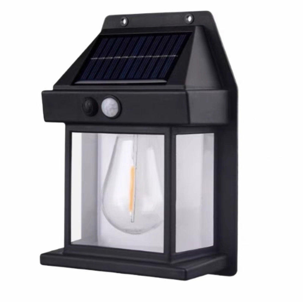Solar tungsten filament lamp outdoor courtyard wall lamp human body sensing road lamp