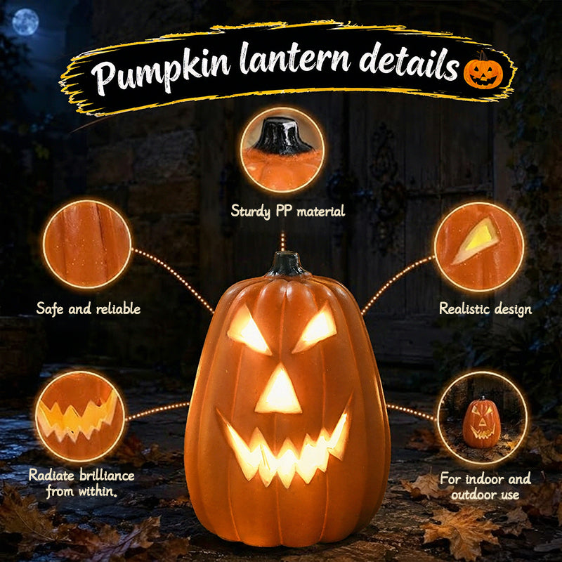 Halloween Pumpkin Lantern Luminous Prop – 1PC Expression Pumpkin Ornament for Outdoor, Mall, Hotel Scene Decoration