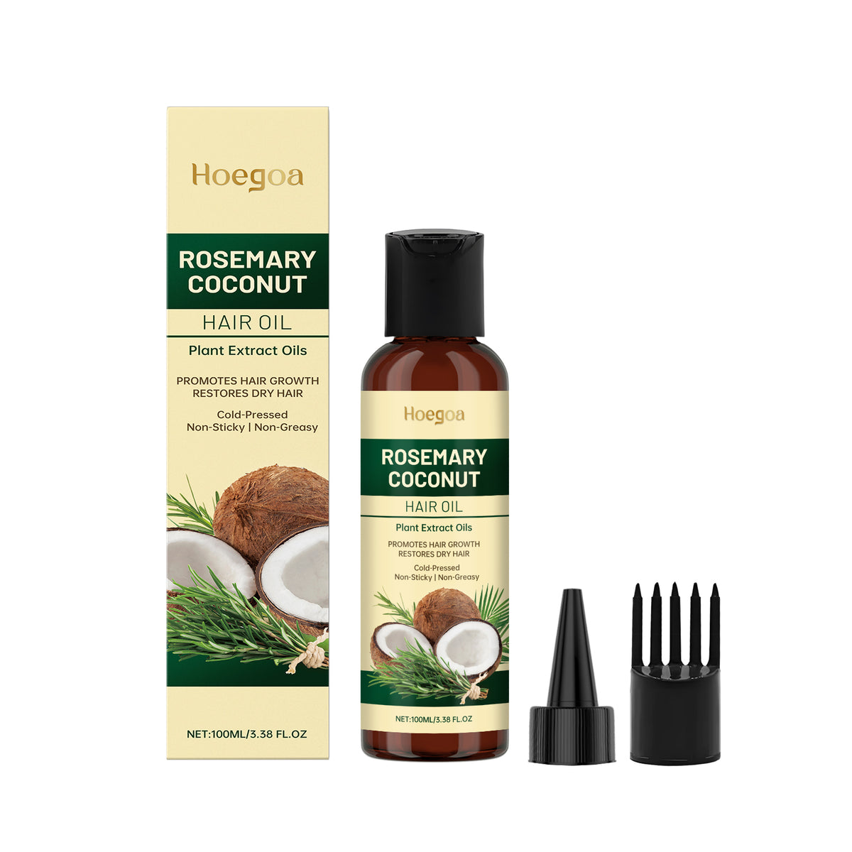 Rosemary Coconut Hair Oil Nourishes, Moisturizes, Leaves Fragrance, Pamper Hair, And Softens Hair Essence
