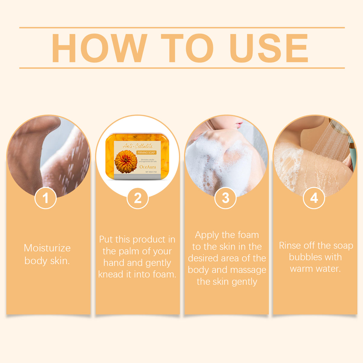 OceAura Bath Skin Care Soap Body Cleansing Moisturizing Moisturizing Soft And Smooth Skin Bath Products