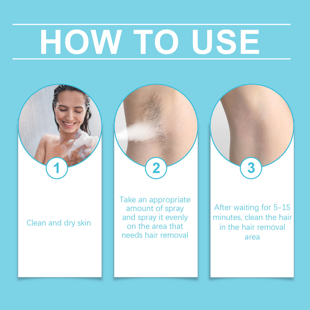 Hair Removal Spray Refreshing Moisturizing Gentle Smooth Hand Hair Leg Hair Skin Gentle Formula Hair Removal Spray