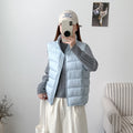 Women's Stylish Puffer Cotton Vest with Stand Collar