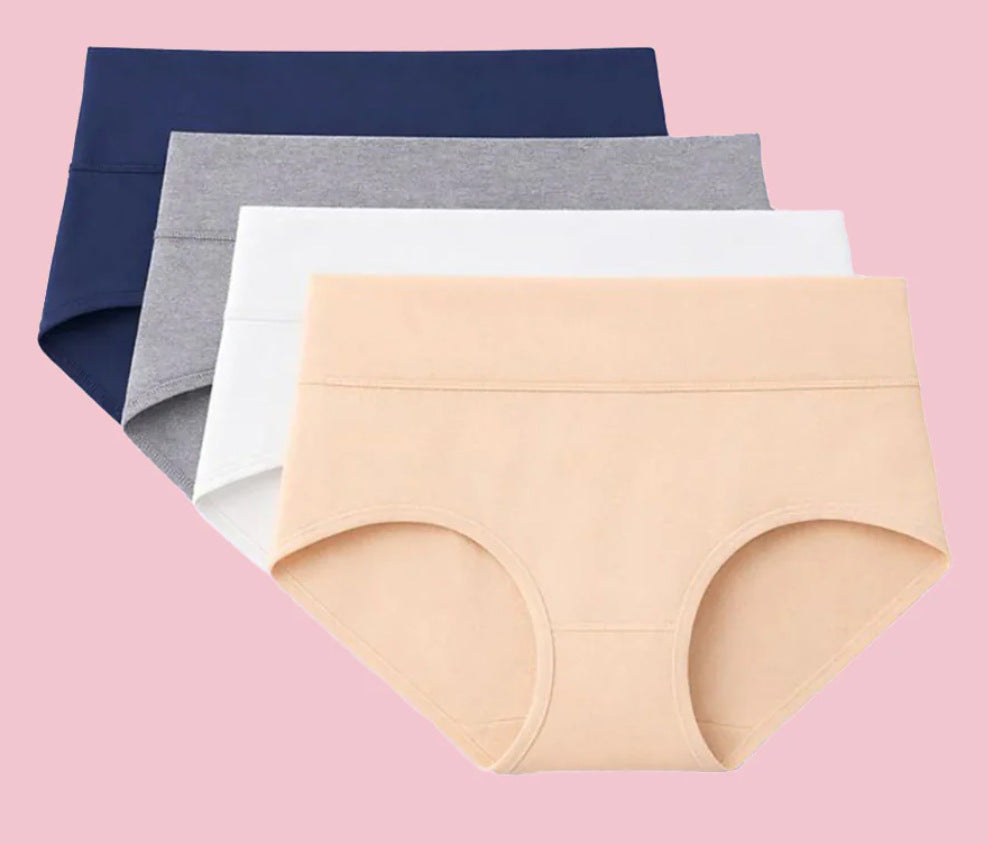 Cotton Underwear Women's Cotton Underwear High Waist Underwear Multi piece Set
