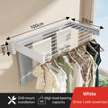 70/100cm Foldable Retractable Clothes Rack – Wall-Mounted Aluminum Drying Hanger for Bathroom, Balcony, Bedroom