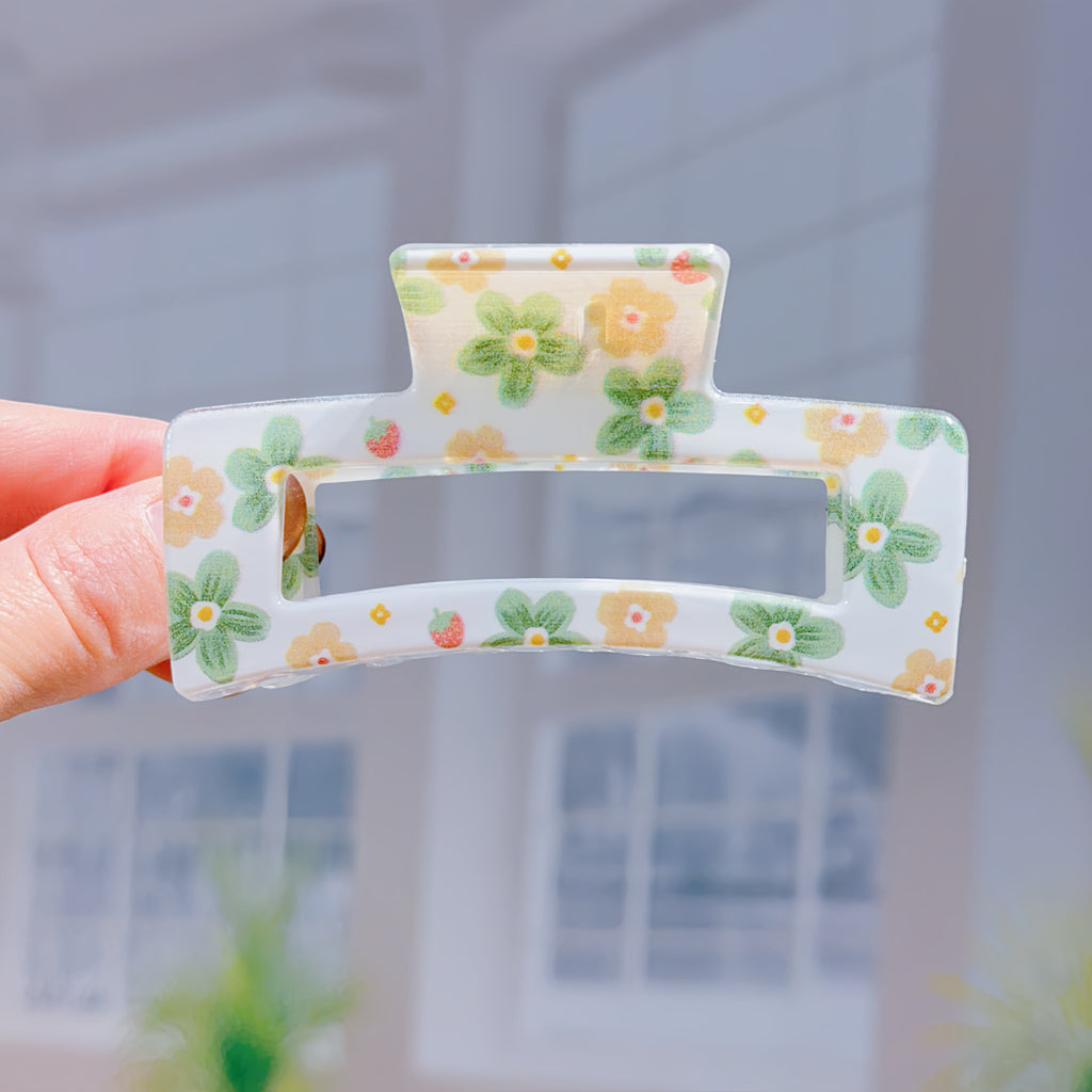 Pressed Flower Claw Clips