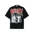 Unisex Retro Human Shadow Painting Design Men's Loose Short Sleeve T-Shirt