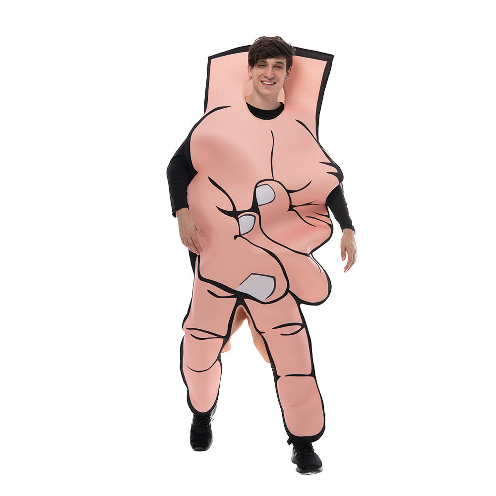 Halloween funny costumes human-shaped scissors hands shape V-shaped sponge stage atmosphere costumes