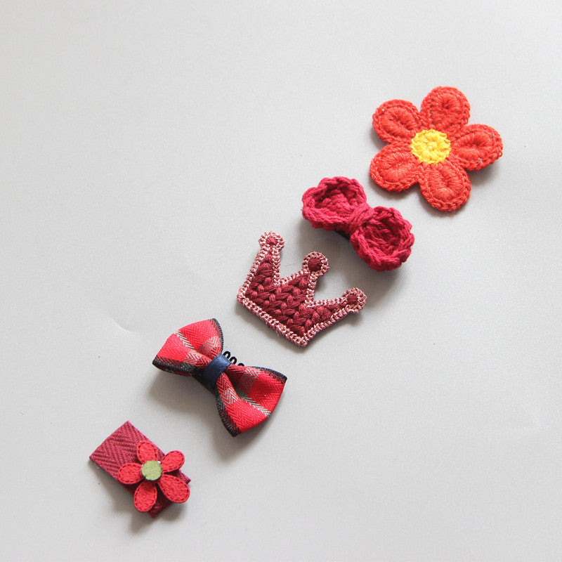 Children's Girls Hair Clip Headwear Crown Korean Little Princess Hair Ornaments Baby Hair Clip Set