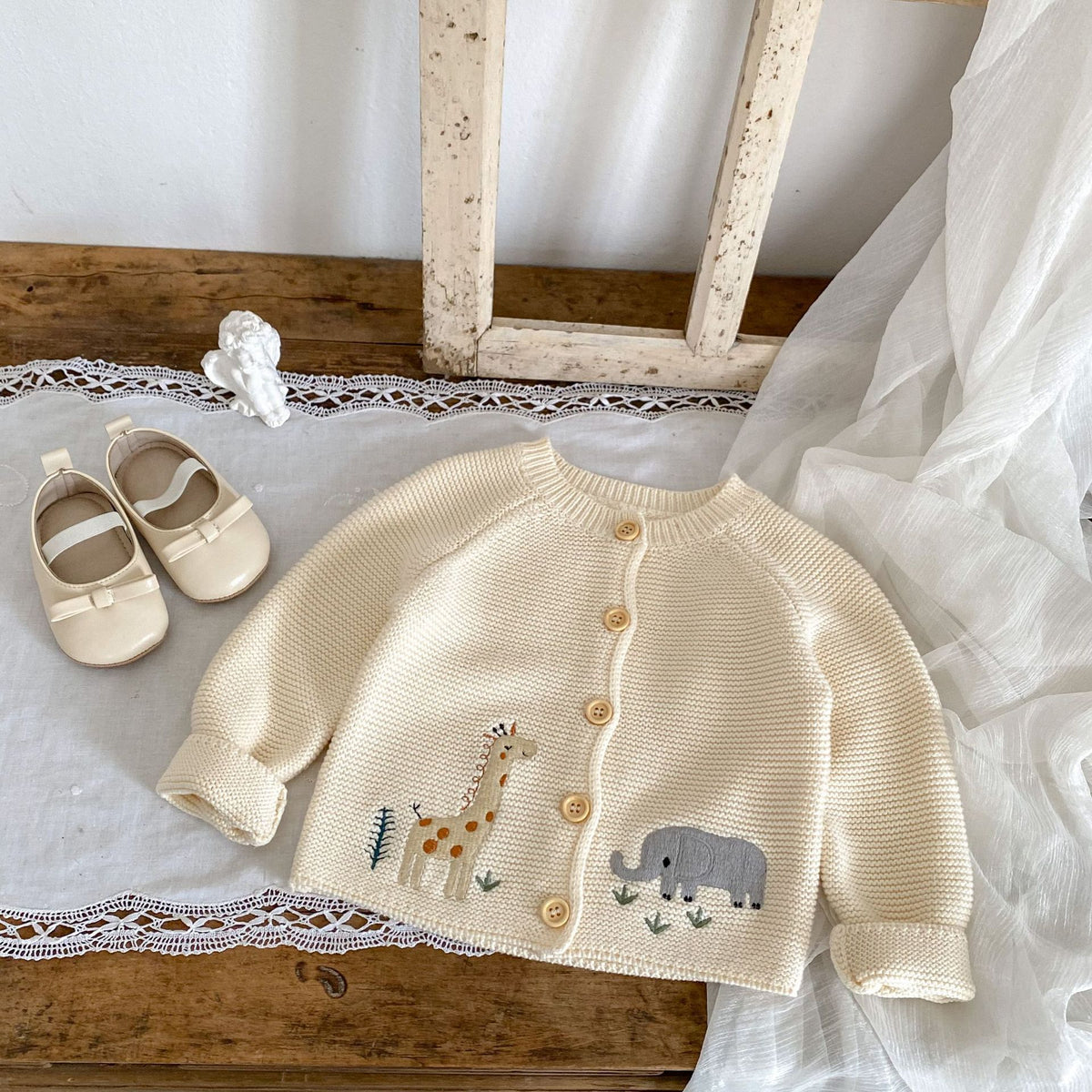 Animal Knit Girls' Cardigan