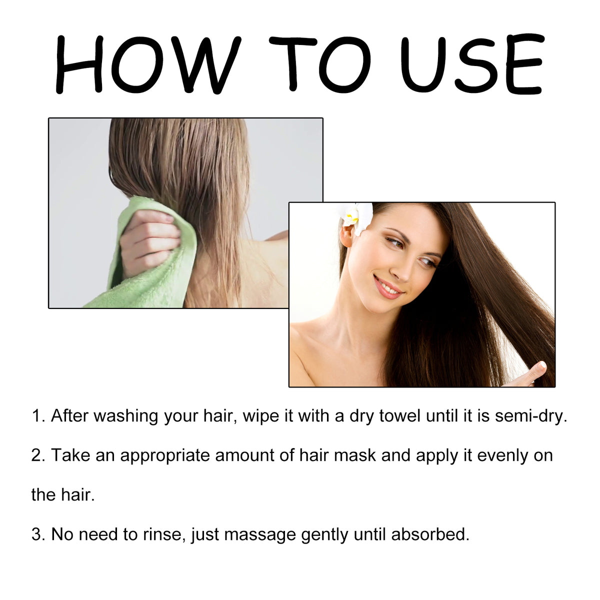 Leavehin Repair Hair Mask, Repair Dry And Frizzy Hair Smooth Smooth Anti-Loss Hair Care Hair Mask