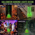 Glowing Witch Broom with Sound Effects – Auto Bouncing Halloween Decor, Haunted House Party Prop, Indoor Decoration Gift