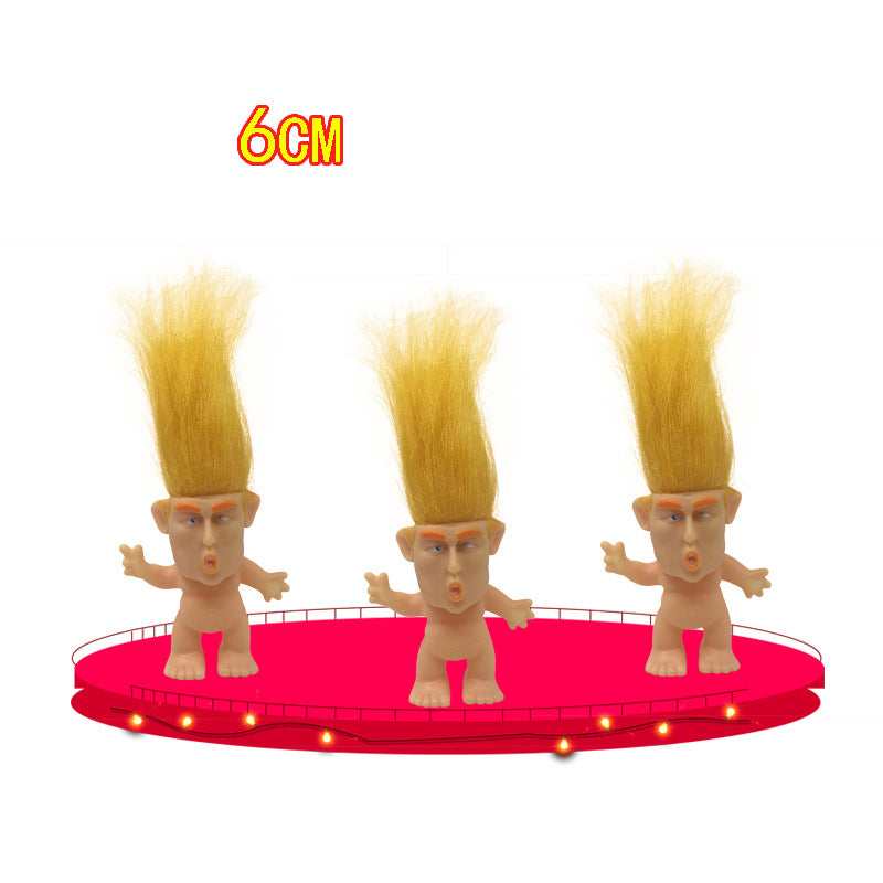 Long Hair Doll Ugly Long Hair Doll Vinyl Doll 6cm Indian Hair Boy Doll