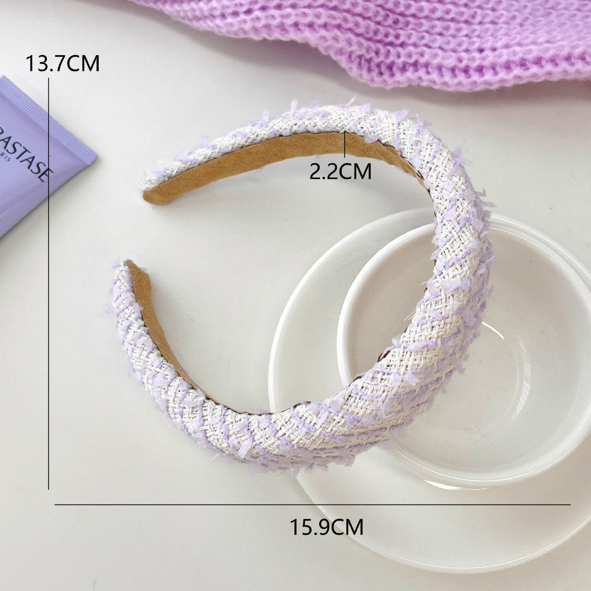 Purple Hair Band Retro French Korean Hair Bundle Pressure Hair Card Headdress Autumn And Winter Plush