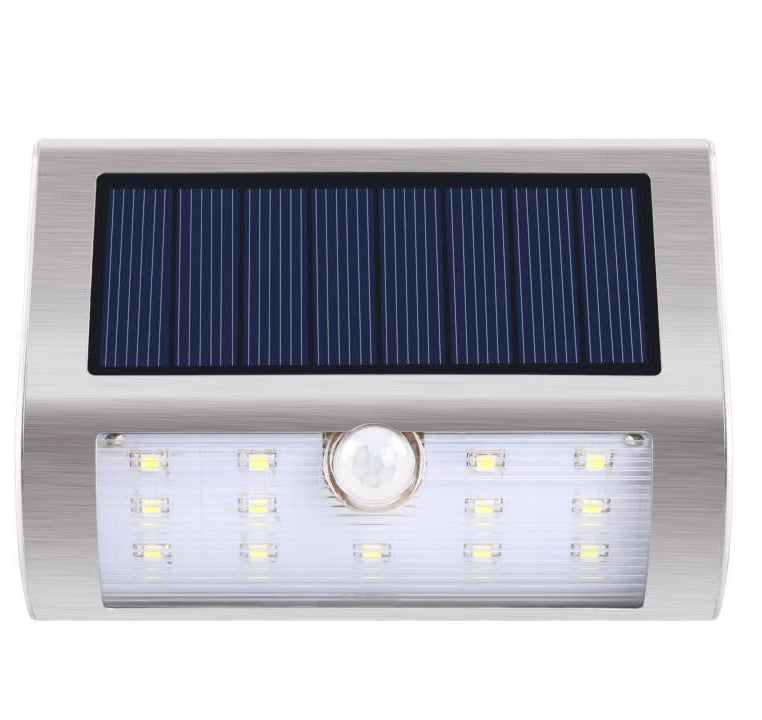 Solar Light Outdoor Waterproof LED Household Stainless Steel Human Body Induction Garden Street Light Wall Light