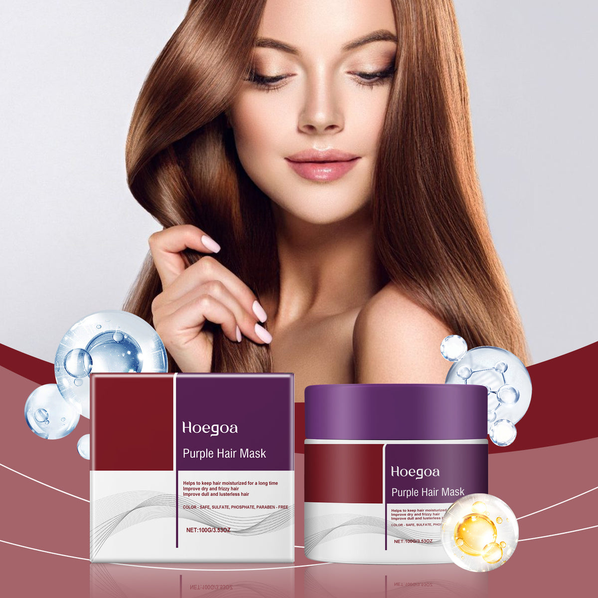 Hoegoa Nourishing Care Hair Mask Gentle Plant Essence Protects Dry Hair And Moisturizes Smooth Hair Mask