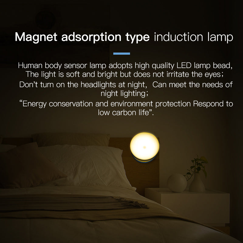 Human body induction light bedroom bedside wall light staircase light rechargeable night light ﻿