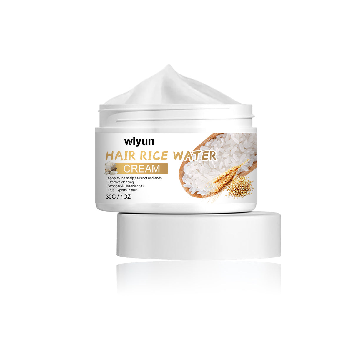 WIYUN Hair Rice Water Cream, Scalp Massage Hydrating And Moisturizing Hair Roots Repair Dry Hair Impetuous Smooth Hair Care