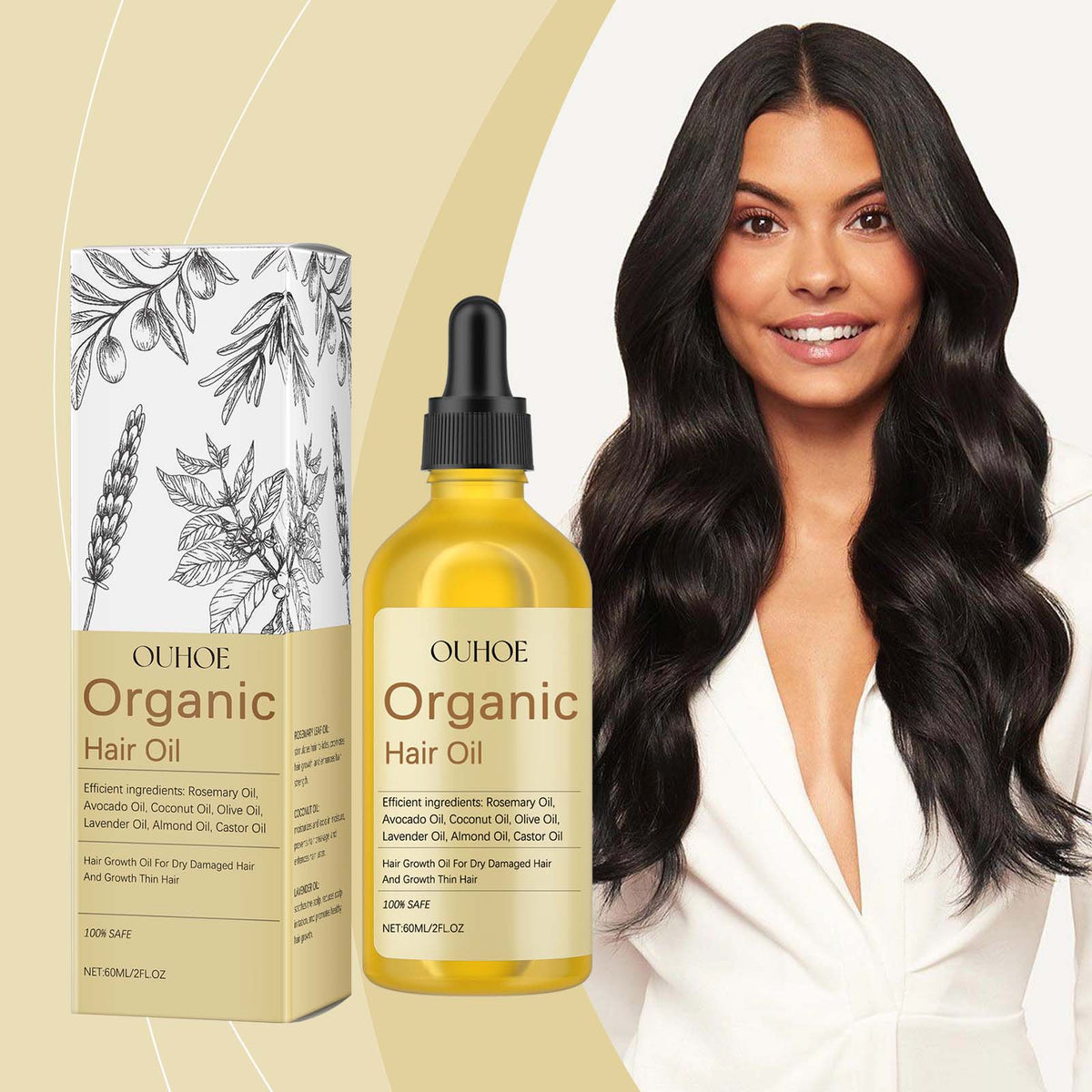 OUHOE Hair Care Essential Oil Nourishes Scalp, Strengthens Hair, And Nourishes Hair