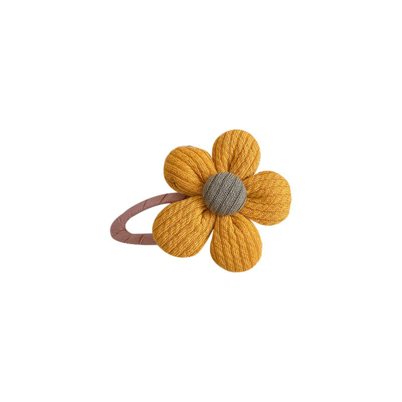 The New Children's Hair Clip Cute Sweet Flower Clip Hundred Collision Color Hair Card Hair Accessories Hairpin