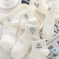 White Floral Ankle Socks