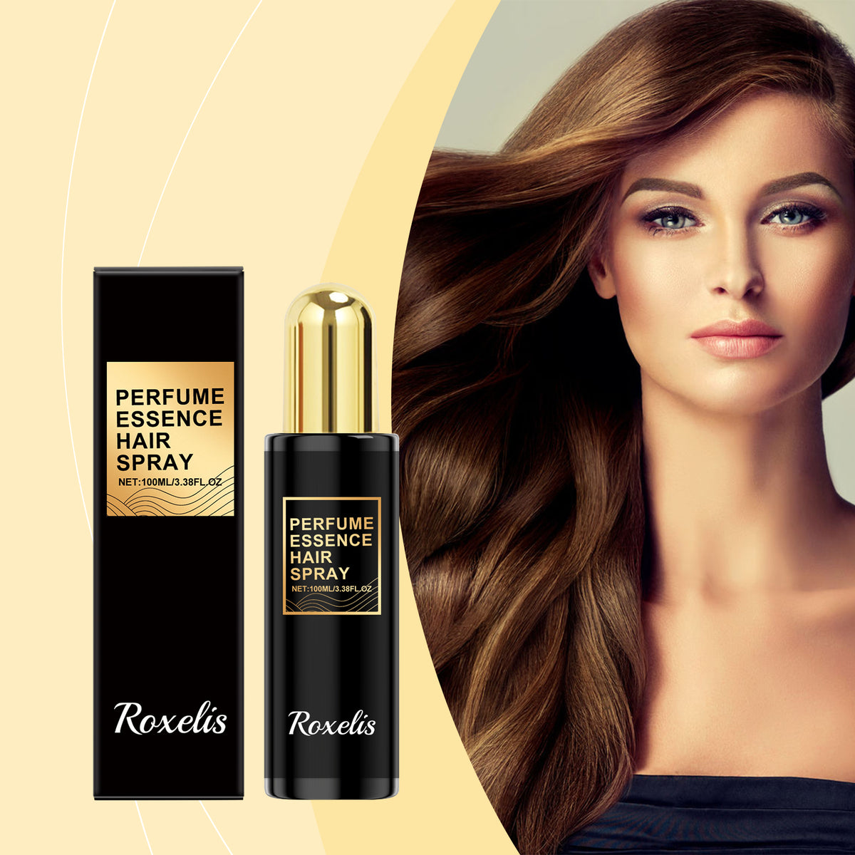 Roxelis Perfume Hair Care Essential Oil Spray Soft Care Hair Moisturizing Smooth Moisturizing Hair Luster Care Hair