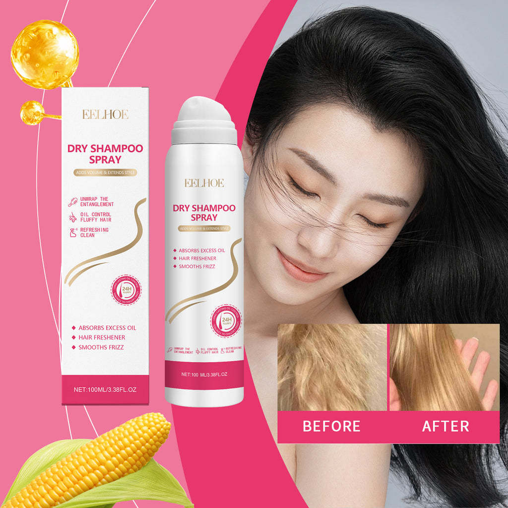 Dry Hair Spray Lazy Fluffy Hair Gel Refreshing Degreasing Hair Leave-In Styling Long Duration Dry Hair Spray