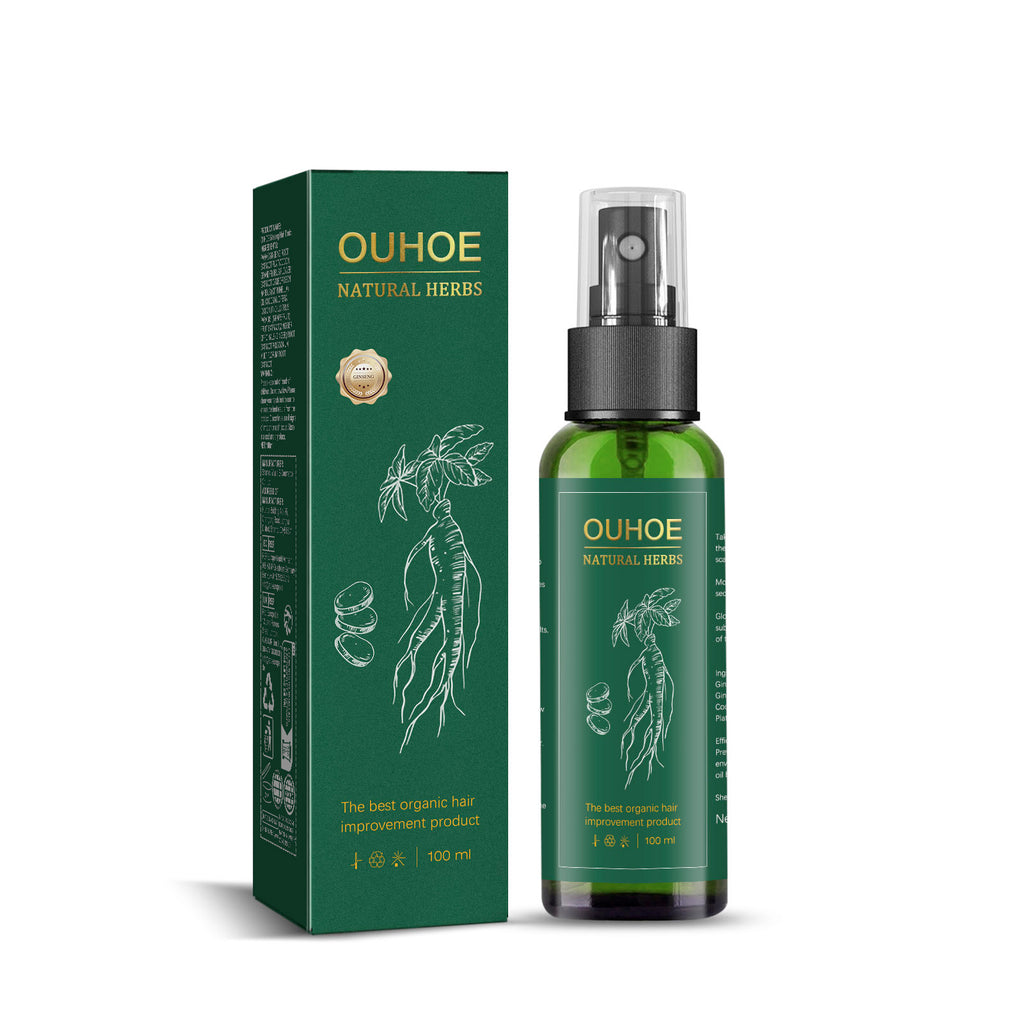 OUHOE Ginseng Hair Growth Liquid, Ginseng Essence Moisturizes Hair, Hair Prevents Loss And Care Hair Growth Spray