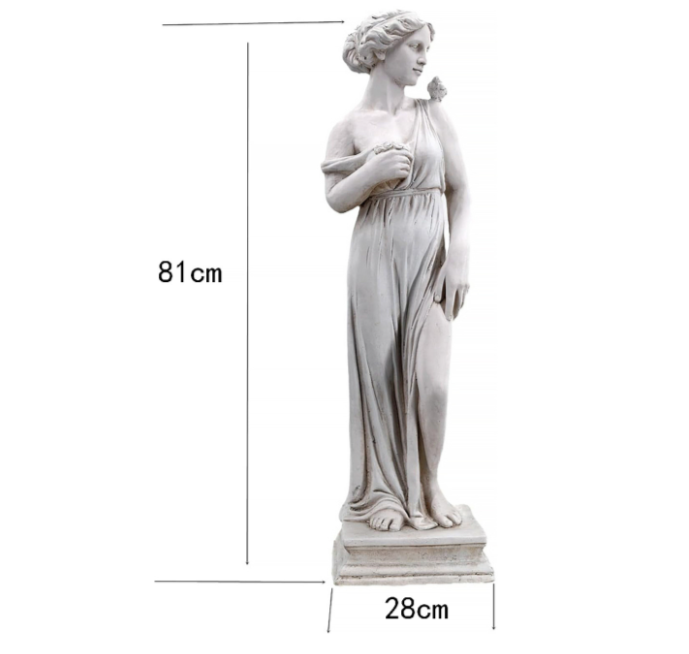 Floor Standing Human Figurine, Outdoor CourtyardIndoor Living Room Decoration, Magnesia Clay Craft Ornament