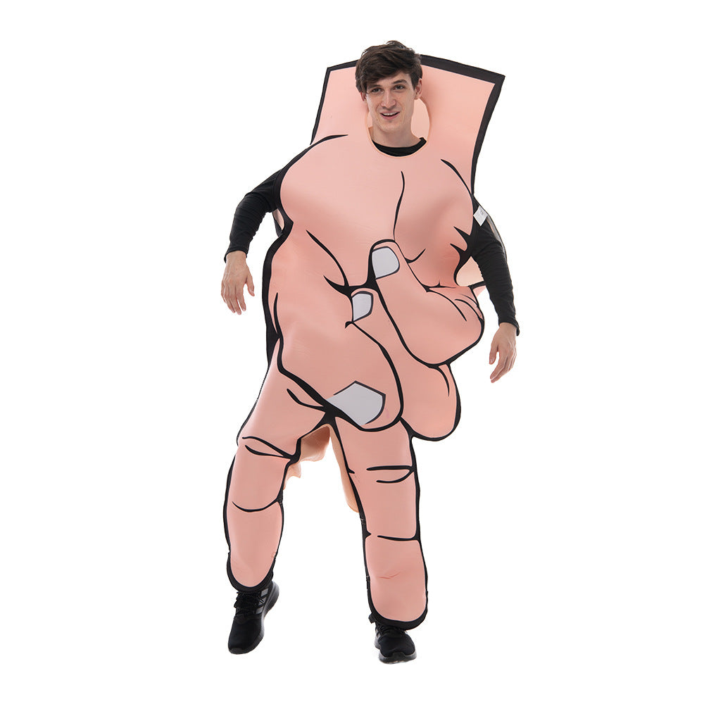 Halloween funny costumes human-shaped scissors hands shape V-shaped sponge stage atmosphere costumes