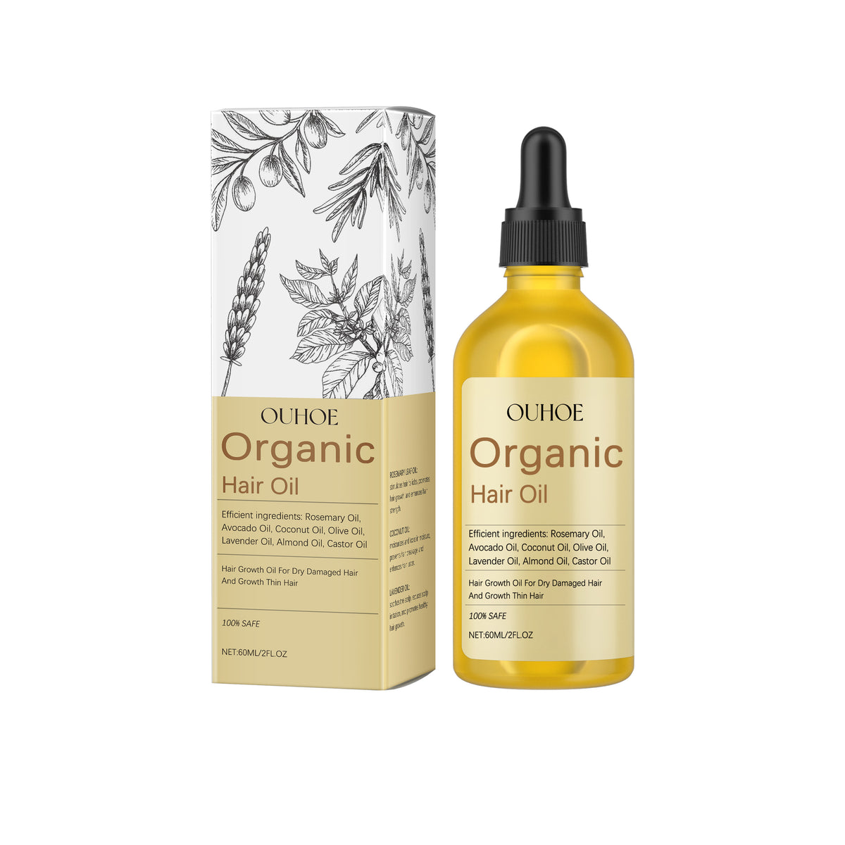 OUHOE Hair Care Essential Oil Nourishes Scalp, Strengthens Hair, And Nourishes Hair