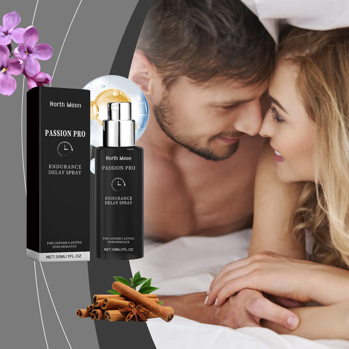 North Moon Men's Care Spray Men's Body Soothing Mild Moisturizing Daily Massage Spray
