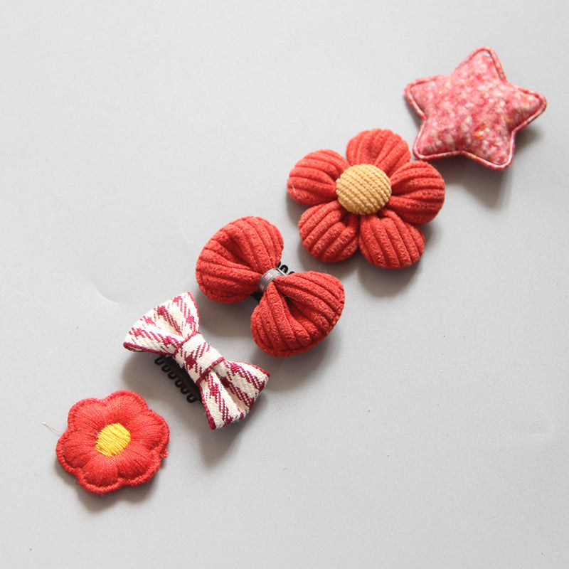 Children's Girls Hair Clip Headwear Crown Korean Little Princess Hair Ornaments Baby Hair Clip Set