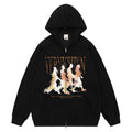 Design Walking Human Shadow Print Personalized Fashion Open Cardigan Hoodie Unisex