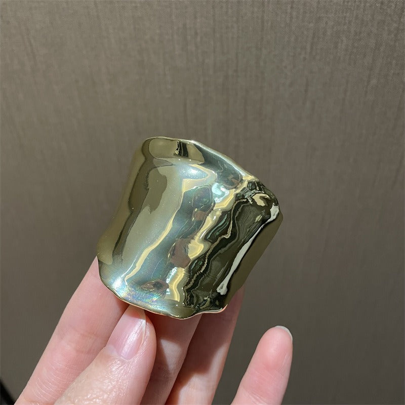Heavy copper casting concave and convex craft hairpin niche retro hair buckle hair fork hair accessories hairpin