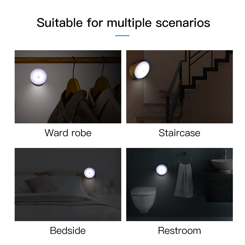 Human body induction light bedroom bedside wall light staircase light rechargeable night light ﻿