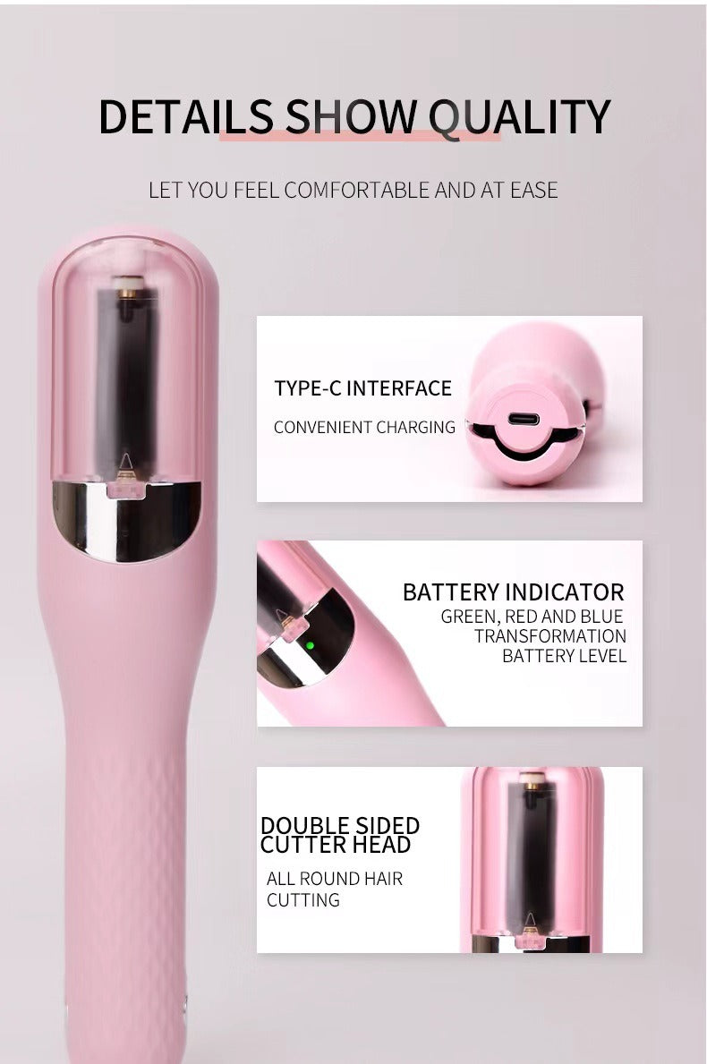 Rechargeable 2-in-1 hair trimmer, hair styler, multifunctional hair cutter, split ends trimmer