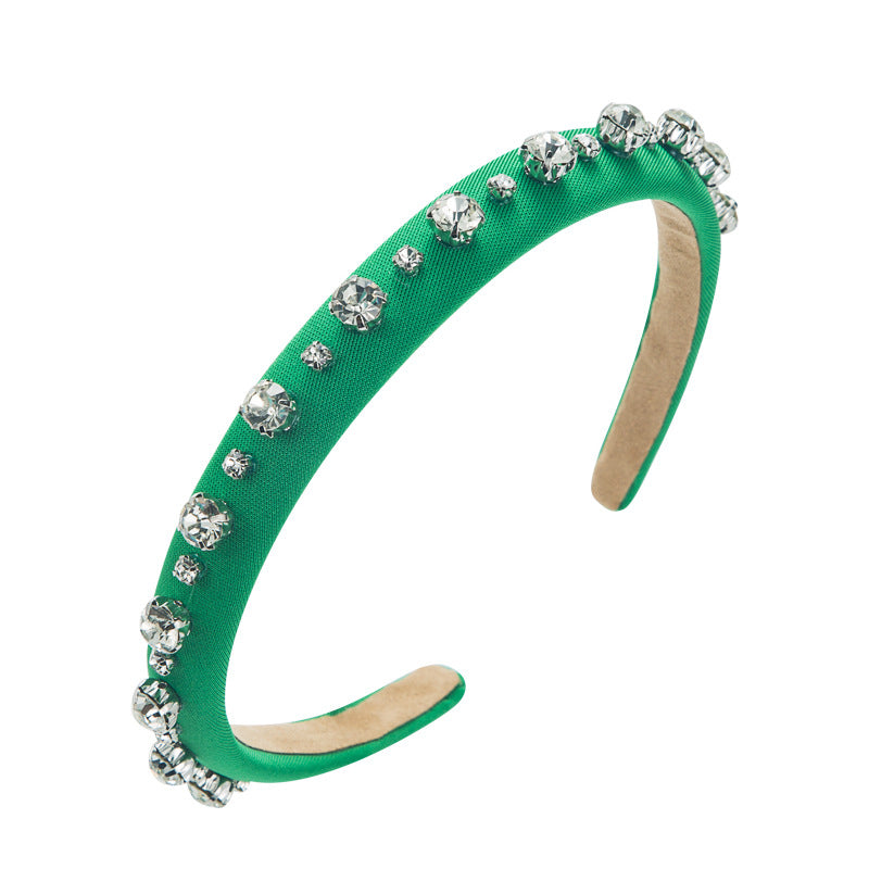 Hair Hoop Fashion Shiny Rhinestone Baroque Hair Hoop Hair Cave Female Korean Trend Thin Edge Hair Band Hair Accessories