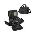 Tactical shoulder shooting bag, padded handgun case for range & hunting, lockable zipper, ammo pockets