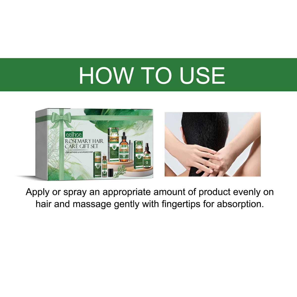 Rosemary Hair Care Nourish Hair Soft Fluffy Strong Moisturizing Root Hair Care Gift Set