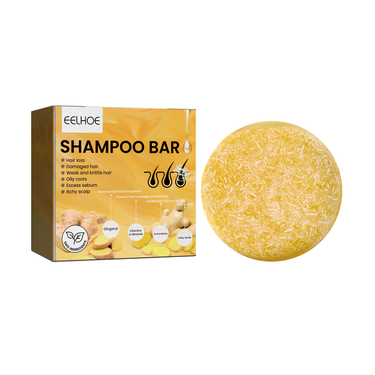 Tight Hair Shampoo Soap Strong Hair Tight Hair Anti-Loss Soft Repair Hair End Dry Damaged Shampoo Soap