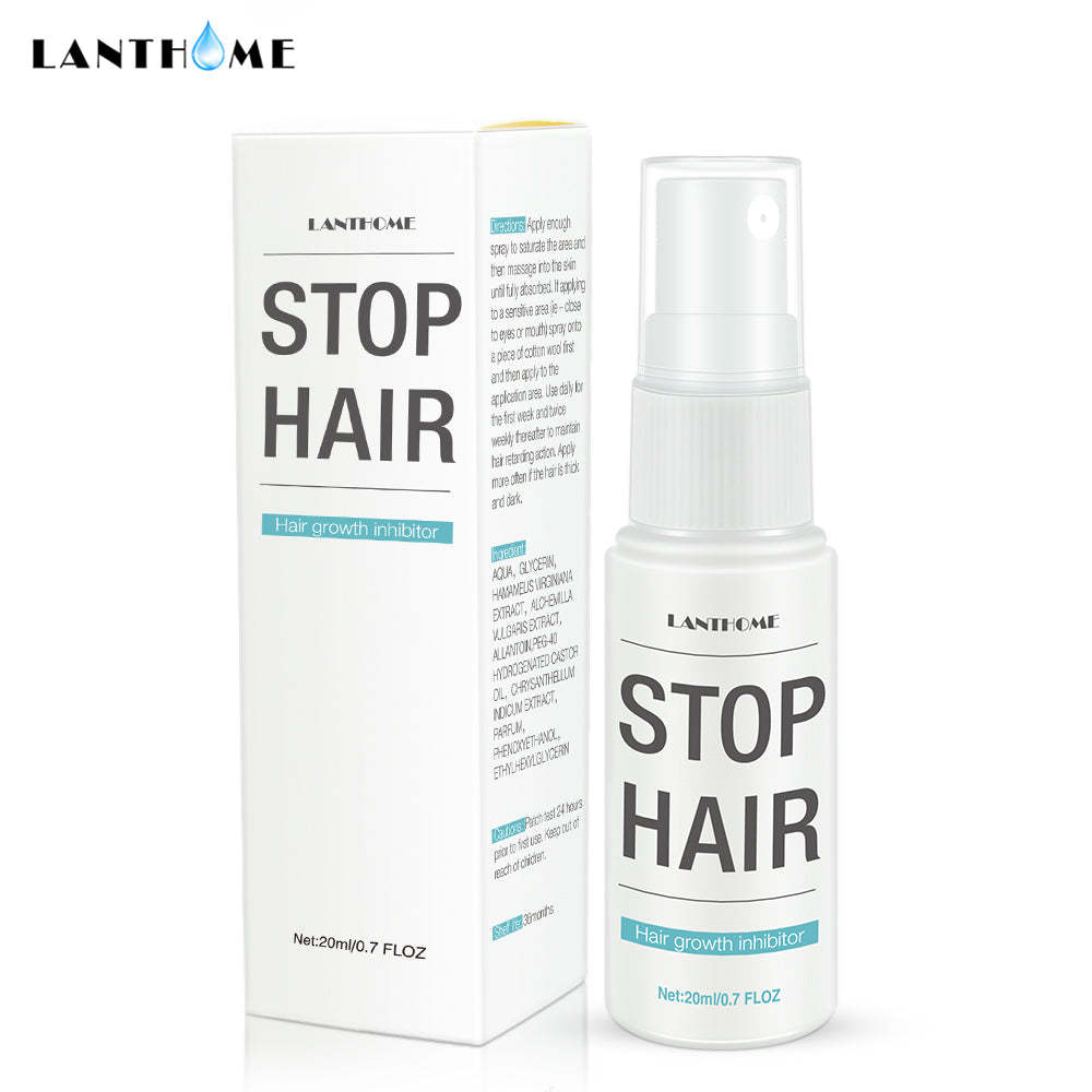 Permanent Stop Hair Growth Inhibitor Pubic Hair Repair Smooth Body Hair Removal Treatment Spray Facial Hair Remover for Women