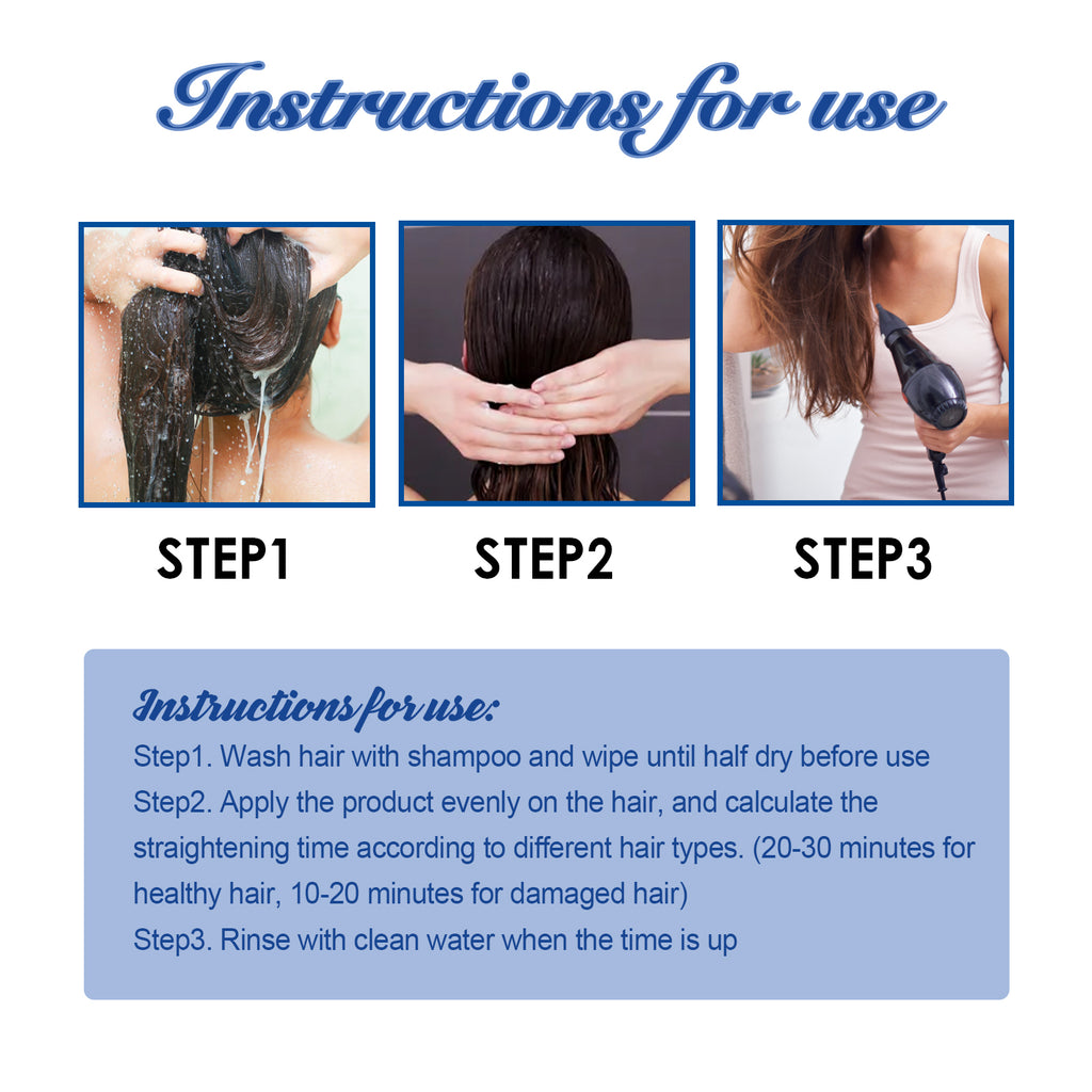 EELHOE Protein Hair Straightening Cream Nourishes Hair, Smooths Hair And Scalp, And Takes Care Of Smooth, Frizzy And Dry Hair