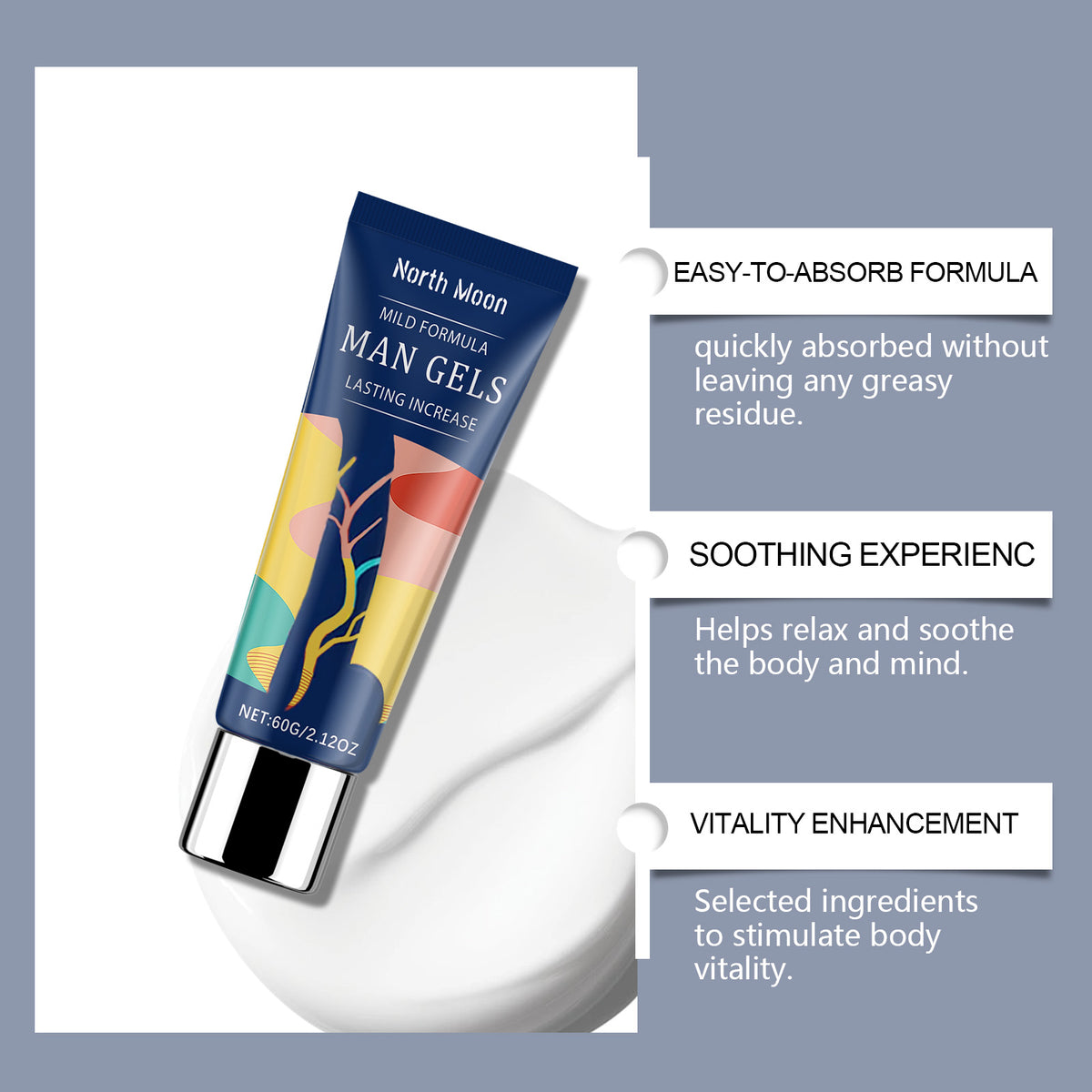 North Moon Men's Care Lubricant Moisturizes, Nourishes And Enhances Daily Comfort Body Care