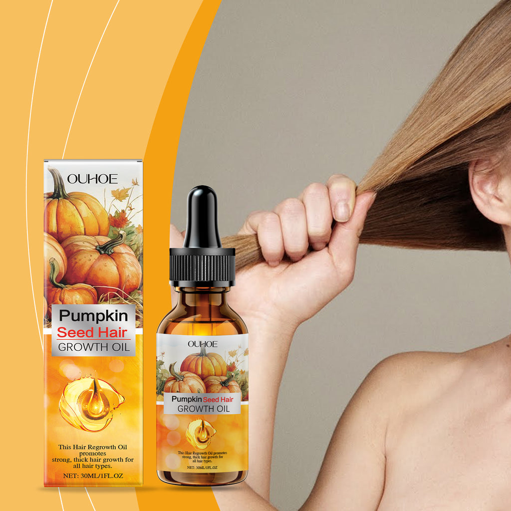 Pumpkin Seed Hair Care Essential Oil Is Bright And Supple, Improves Hair, Nourishes Hair Follicles, Protects And Strengthens Hair