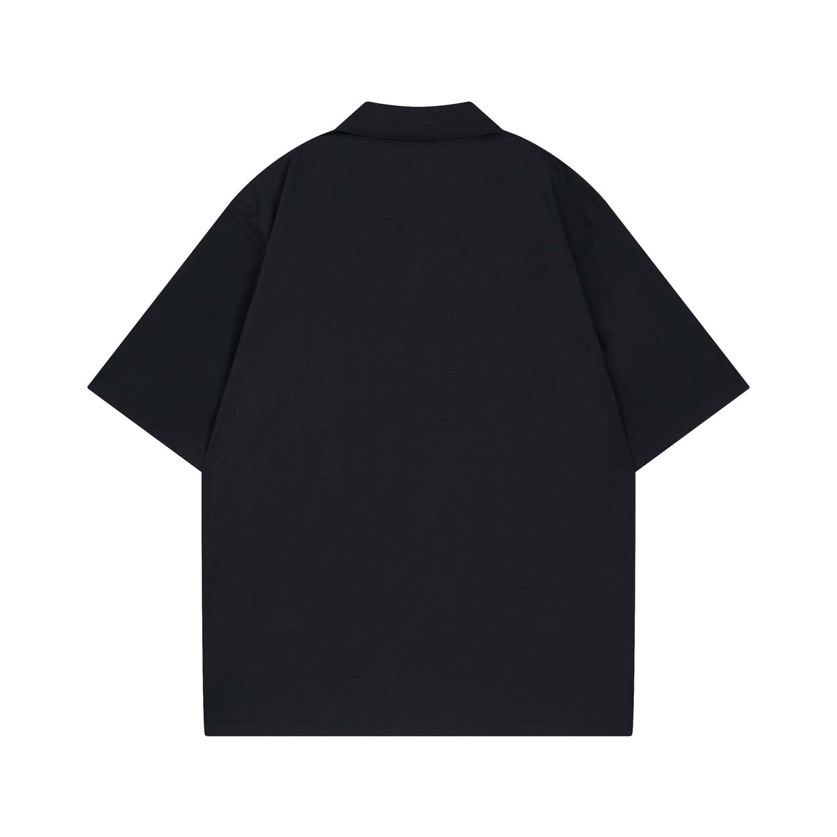 High Street  Style Human Shadow Letter Print Short Sleeve Shirt Men's Loose Casual Hip Hop Top