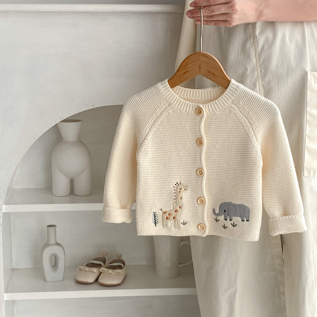 Animal Knit Girls' Cardigan