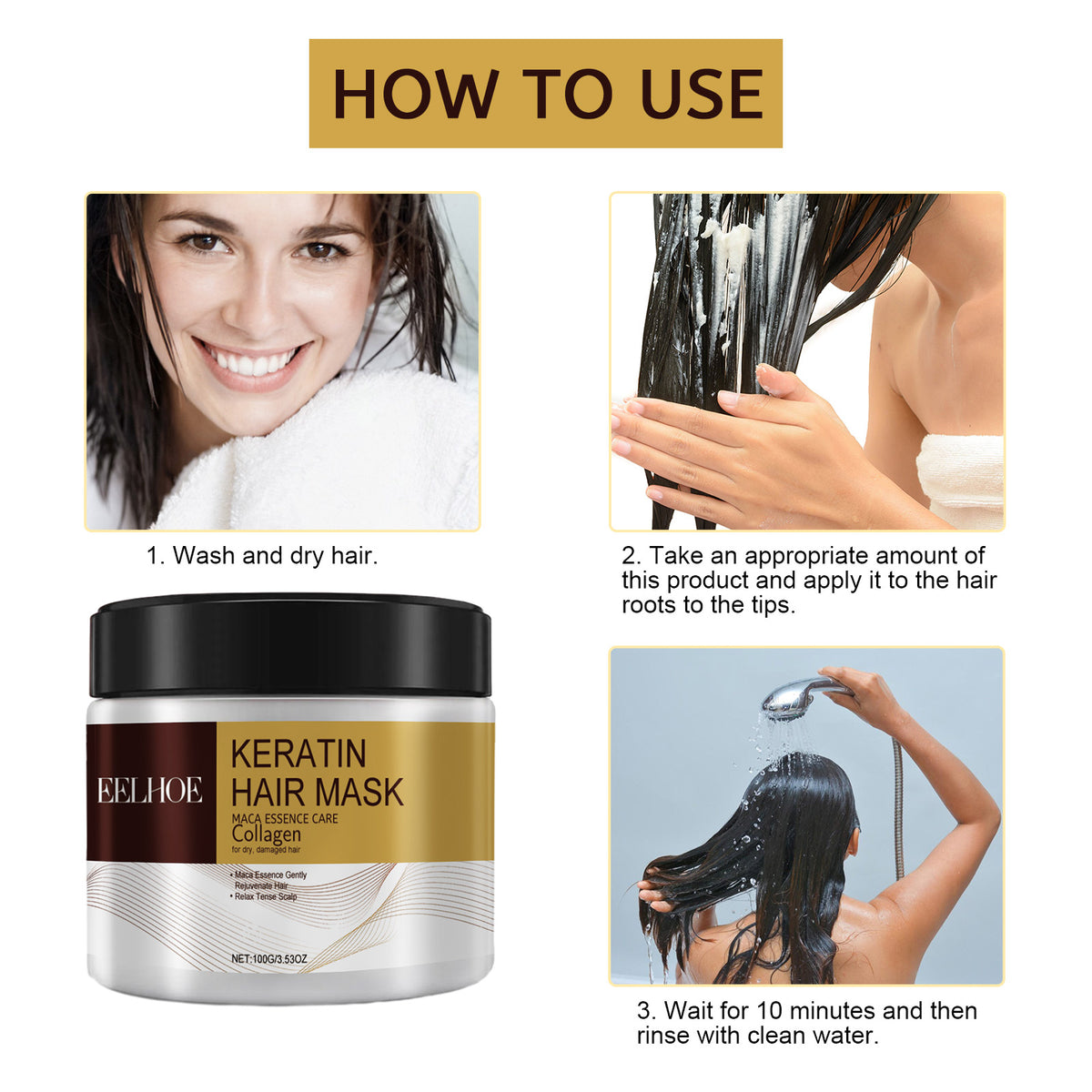 Repair Moisturizing Hair Mask Deep Moisturizing Repair Damaged Hair Dry Split Knot Hair Mask