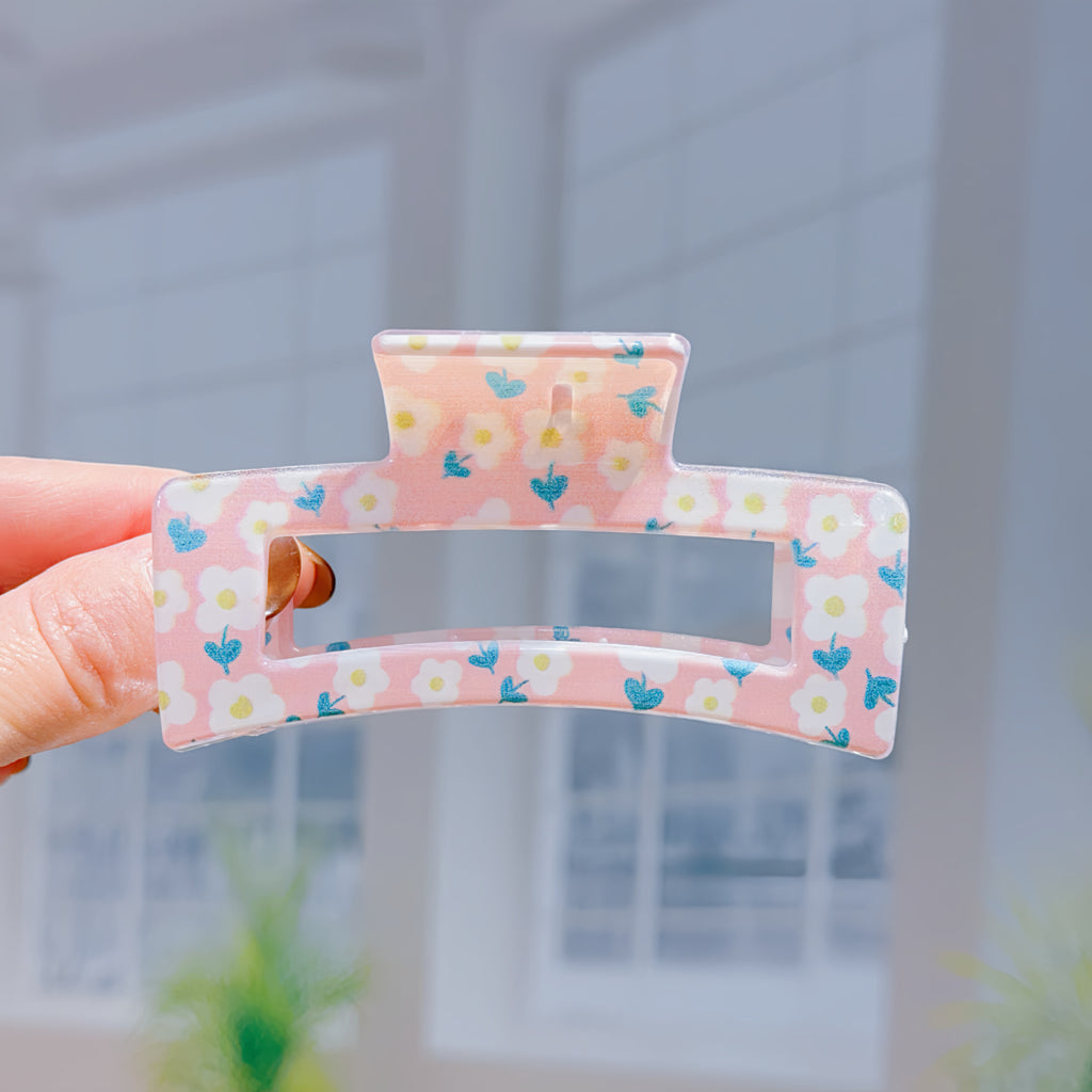 Pressed Flower Claw Clips