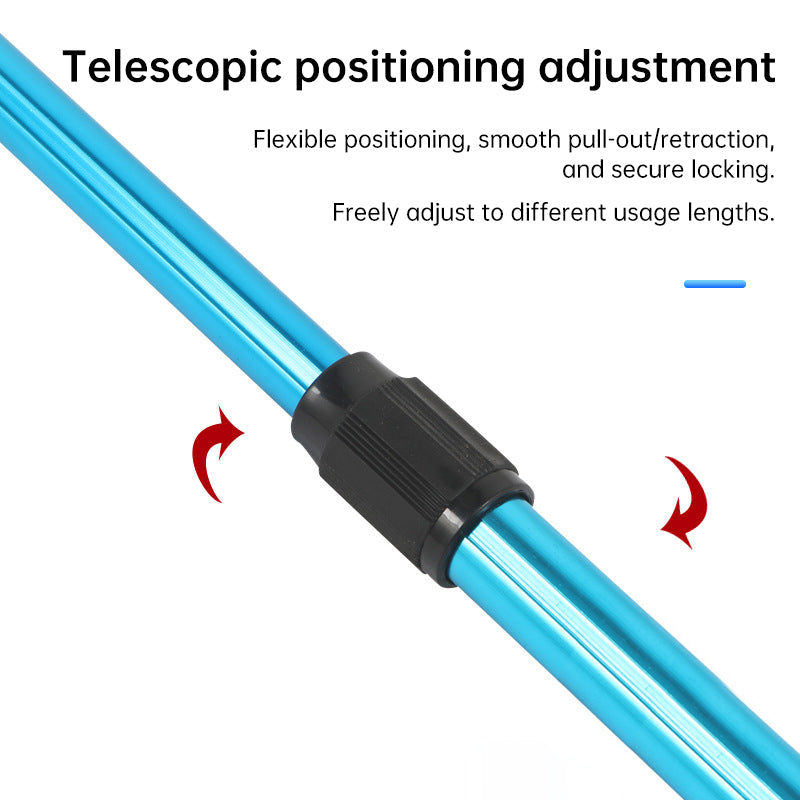 1PC Aluminum Alloy Retractable Triangular Fishing Net – Telescopic Folding Landing Net with Extendable Pole, Portable Collapsibl