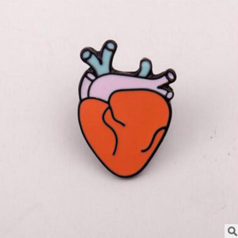 Korean version of the jewelry color drops of human body brooches brain eyes tooth brooch accessories wholesale Pin Badge